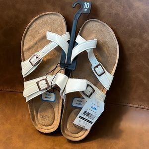 Time and tru wide width Birkenstock style sandals